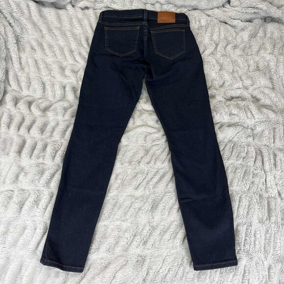 J.Crew Jeans Women 26 Toothpick Skinny Dark Wash Stretch Denim Mid Rise Everyday - Picture 2 of 12